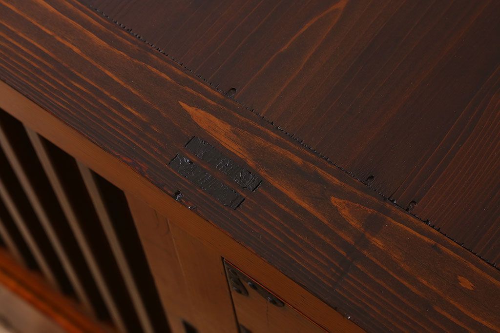 アンティーク家具　六尺　明治大正期　収納箪笥サイドボード(一間箪笥・水屋箪笥)(1)