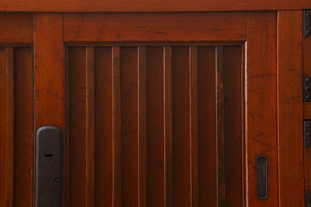 アンティーク家具　六尺　明治大正期　収納箪笥サイドボード(一間箪笥・水屋箪笥)(1)