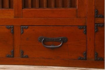 アンティーク家具　六尺　明治大正期　収納箪笥サイドボード(一間箪笥・水屋箪笥)(1)