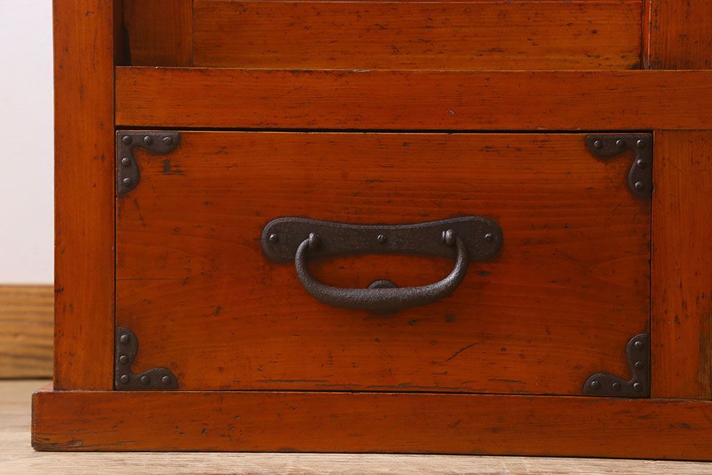 アンティーク家具　六尺　明治大正期　収納箪笥サイドボード(一間箪笥・水屋箪笥)(1)