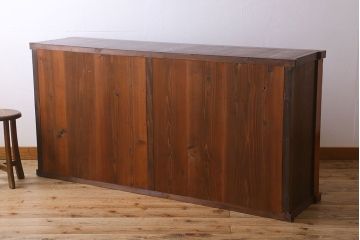 アンティーク家具　六尺　明治大正期　収納箪笥サイドボード(一間箪笥・水屋箪笥)(2)