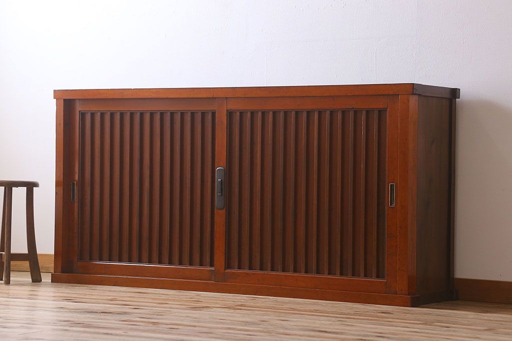 アンティーク家具 六尺 明治大正期 収納箪笥サイドボード(一間箪笥・水屋箪笥)(2)