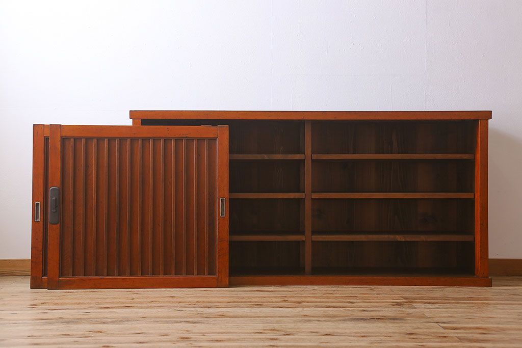 アンティーク家具 六尺 明治大正期 収納箪笥サイドボード(一間箪笥・水屋箪笥)(2)