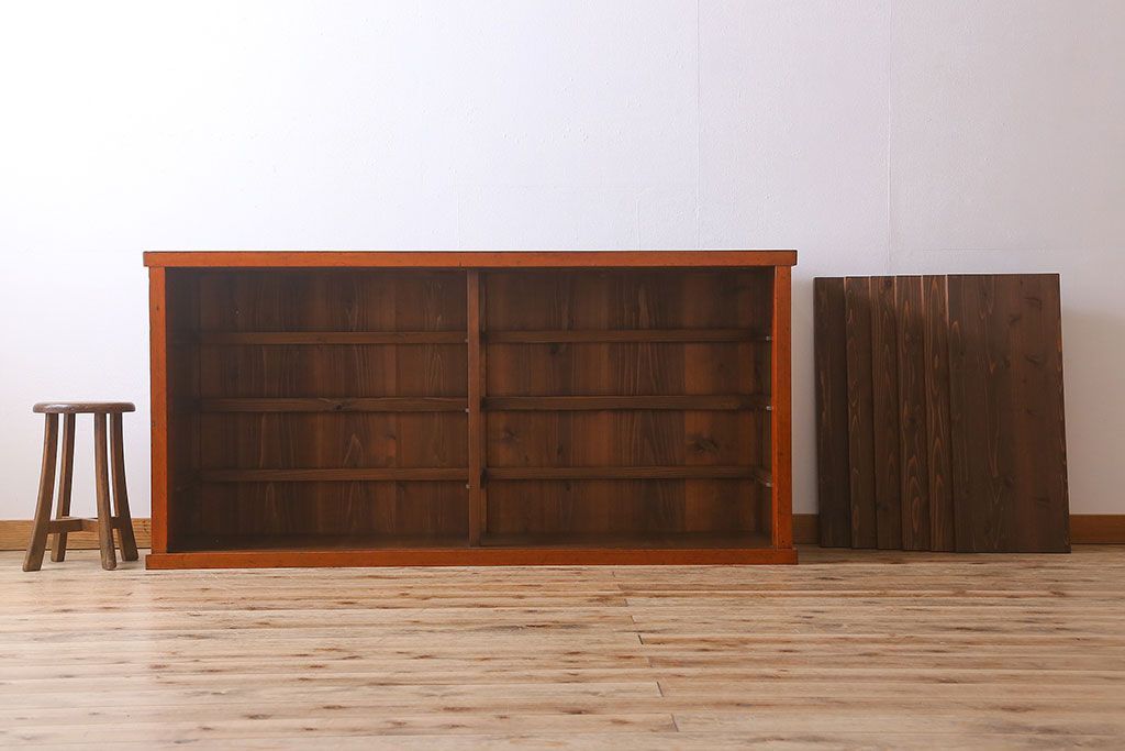 アンティーク家具 六尺 明治大正期 収納箪笥サイドボード(一間箪笥・水屋箪笥)(2)