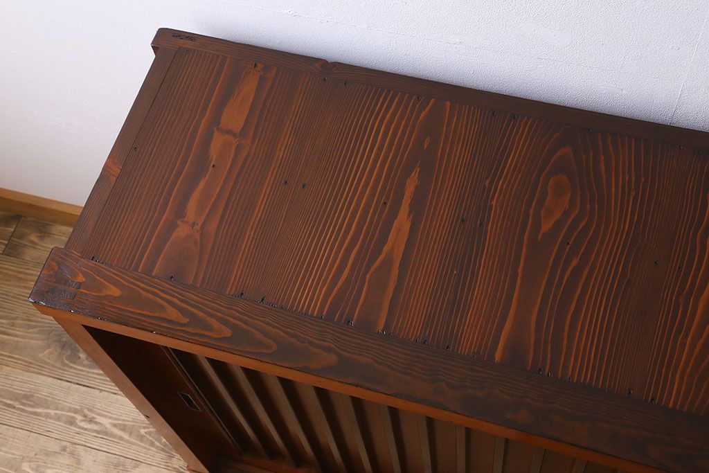 アンティーク家具 六尺 明治大正期 収納箪笥サイドボード(一間箪笥・水屋箪笥)(2)