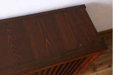 アンティーク家具 六尺 明治大正期 収納箪笥サイドボード(一間箪笥・水屋箪笥)(2)