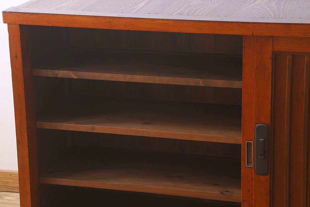 アンティーク家具 六尺 明治大正期 収納箪笥サイドボード(一間箪笥・水屋箪笥)(2)