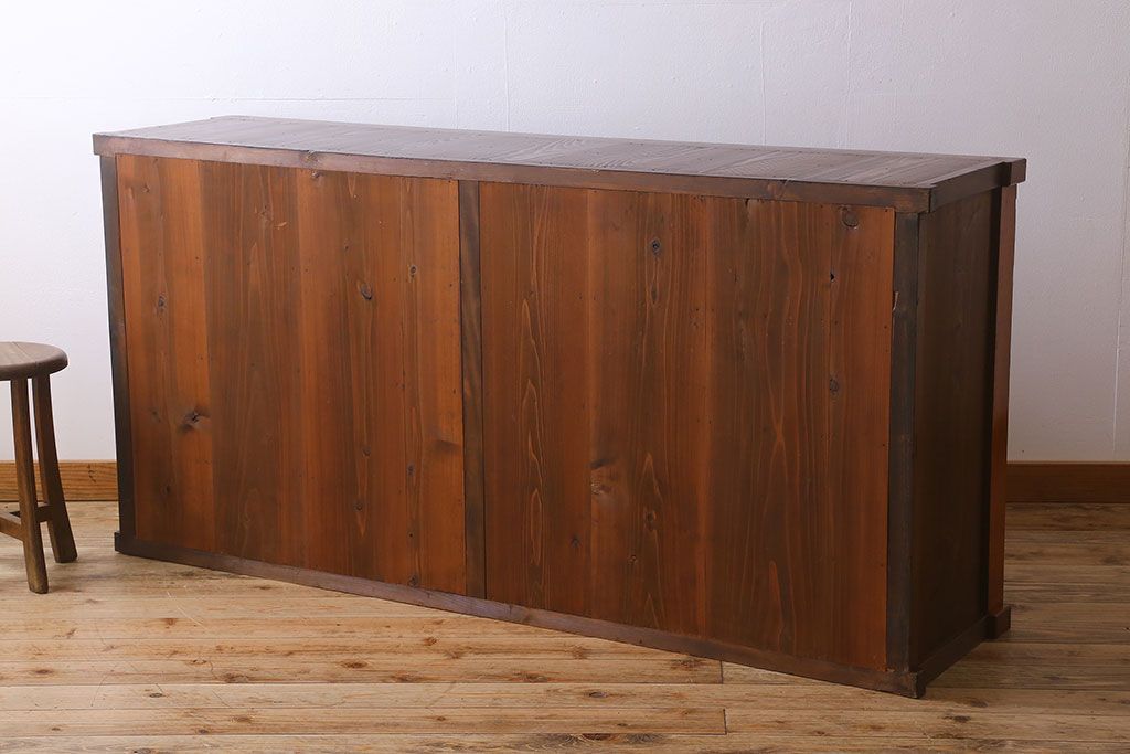アンティーク家具 六尺 明治大正期 収納箪笥サイドボード(一間箪笥・水屋箪笥)(2)