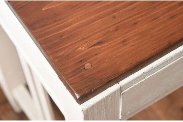 アンティーク家具　薄型のペイント片袖机　和製アンティーク