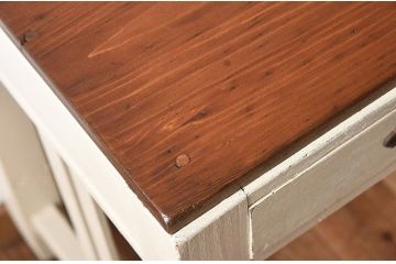 アンティーク家具　薄型のペイント片袖机　和製アンティーク