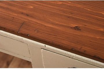 アンティーク家具　薄型のペイント片袖机　和製アンティーク