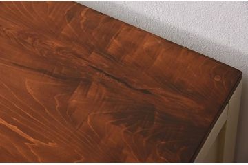 アンティーク家具　薄型のペイント片袖机　和製アンティーク