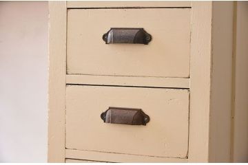 アンティーク家具　薄型のペイント片袖机　和製アンティーク