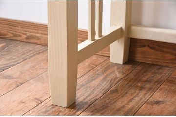 アンティーク家具　薄型のペイント片袖机　和製アンティーク