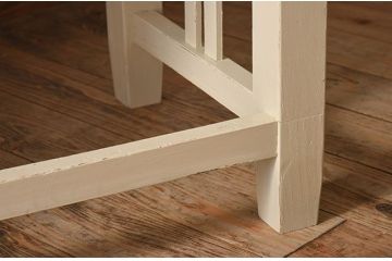 アンティーク家具　薄型のペイント片袖机　和製アンティーク