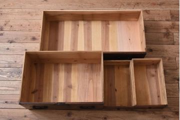 アンティーク家具　丸金具付き!アンティークの時代箪笥ローボード　前桐材製(2)