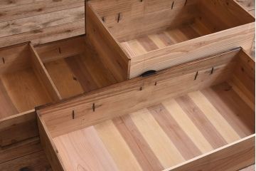 アンティーク家具　丸金具付き!アンティークの時代箪笥ローボード　前桐材製(2)