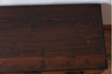 アンティーク家具　丸金具付き!アンティークの時代箪笥ローボード　前桐材製(2)