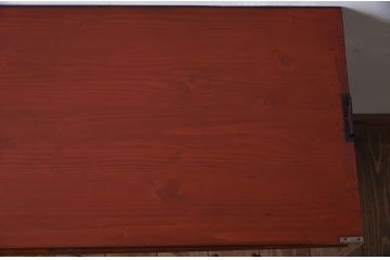 アンティーク家具　鉄脚付き時代箪笥ローボード　前面欅材　和製アンティーク