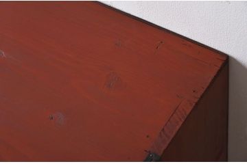 アンティーク家具　鉄脚付き時代箪笥ローボード　前面欅材　和製アンティーク