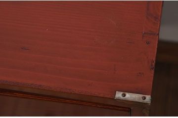 アンティーク家具　鉄脚付き時代箪笥ローボード　前面欅材　和製アンティーク