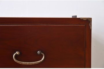 アンティーク家具　鉄脚付き時代箪笥ローボード　前面欅材　和製アンティーク