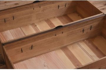 アンティーク家具　丸金具付き!アンティークの時代箪笥ローボード　前桐材製(桐箪笥、桐たんす)