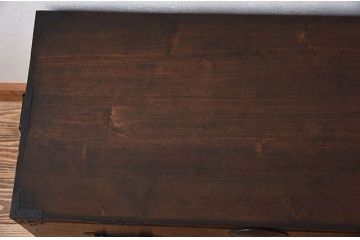 アンティーク家具　丸金具付き!アンティークの時代箪笥ローボード　前桐材製(桐箪笥、桐たんす)