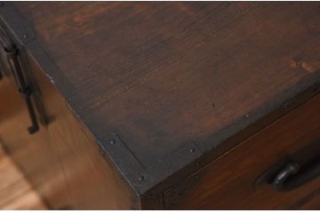 アンティーク家具　丸金具付き!アンティークの時代箪笥ローボード　前桐材製(桐箪笥、桐たんす)