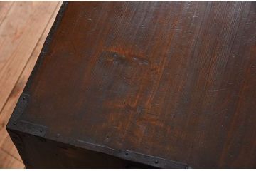 アンティーク家具　丸金具付き!アンティークの時代箪笥ローボード　前桐材製(桐箪笥、桐たんす)