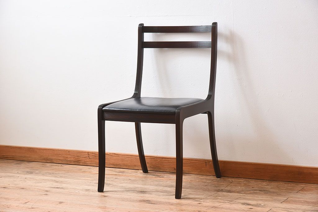 アンティーク家具　デンマーク　P.Jeppesen社製　オーレ・ヴァンシャー(Ole Wanscher)　ダイニングチェア(レッドブルーチェア)(2)