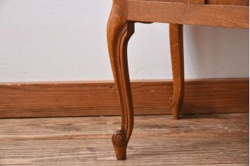 ヴィンテージ家具　イギリスビンテージ　カブリオールレッグ(猫脚)　オーク材　ドロワー(キャビネット)(2)