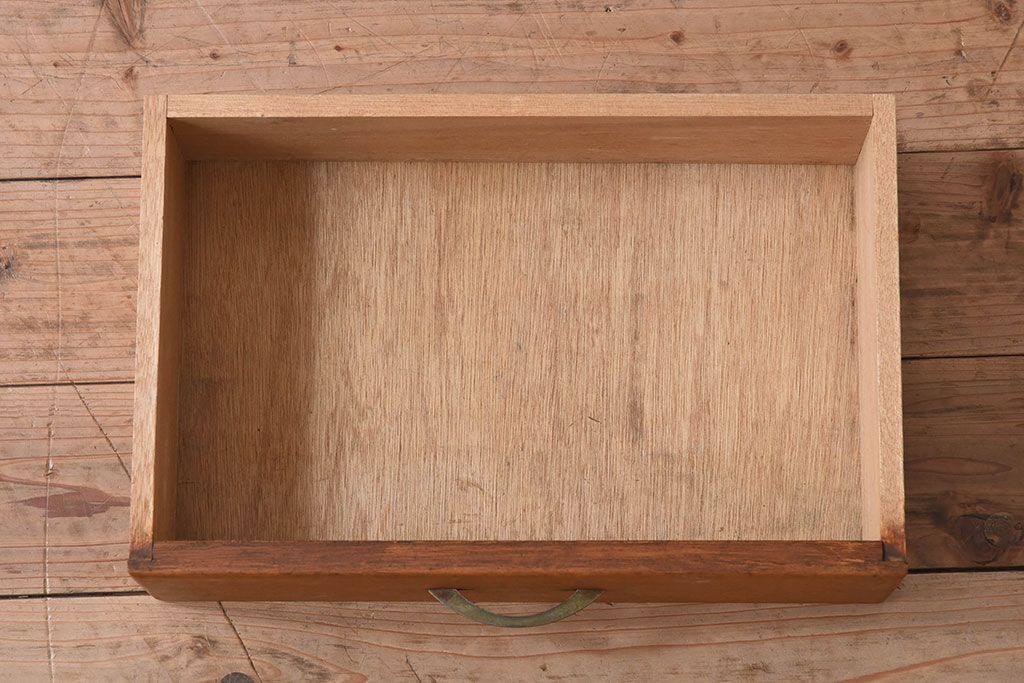 昭和レトロ 古家具 木製棚 引き出し付き 書類入れ カルテケース 2列12段 昭和レトロな古い木製カルテケース（書類棚） - [Sold Out]過去