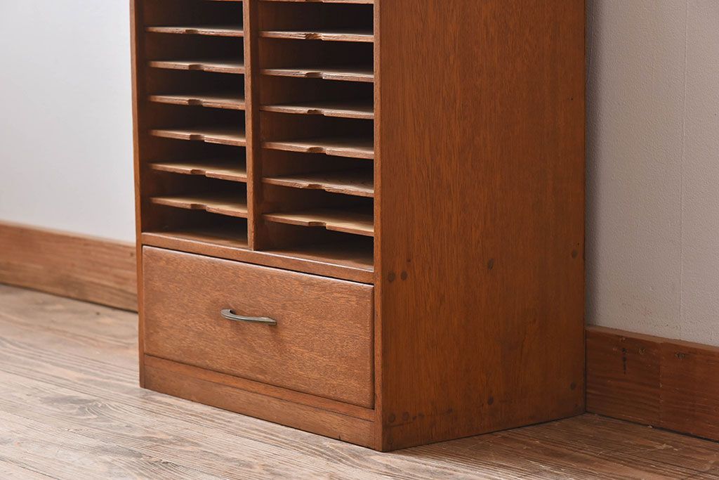 木製　ヴィンテージ　カルテケース　書類棚　アンティーク　昭和レトロ fit=scale-down,w=1200