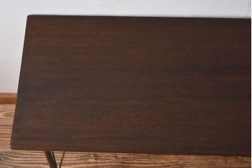  天板一枚板!古材をリメイクした鉄脚テーブル(2)