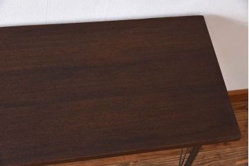  天板一枚板!古材をリメイクした鉄脚テーブル(2)