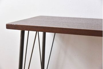  天板一枚板!古材をリメイクした鉄脚テーブル(2)