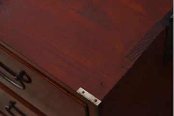 アンティーク家具　上品な漆の時代箪笥ローボード　前面欅材　和製アンティーク