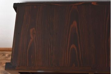 アンティーク家具　古民具・骨董　三尺　明治大正期　重厚な鉄脚付き!水屋箪笥サイドボード(1)