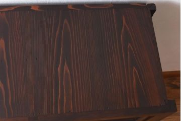 アンティーク家具　古民具・骨董　三尺　明治大正期　重厚な鉄脚付き!水屋箪笥サイドボード(1)