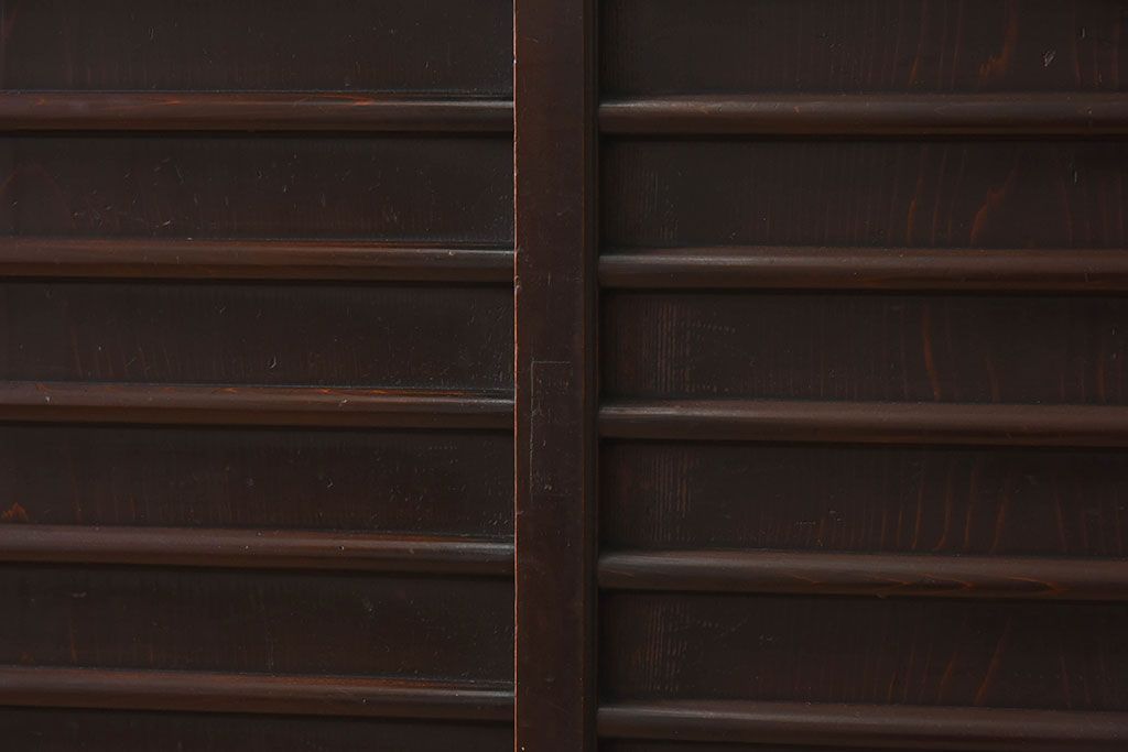 アンティーク家具　古民具・骨董　三尺　明治大正期　重厚な鉄脚付き!水屋箪笥サイドボード(1)