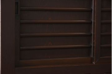 アンティーク家具　古民具・骨董　三尺　明治大正期　重厚な鉄脚付き!水屋箪笥サイドボード(1)