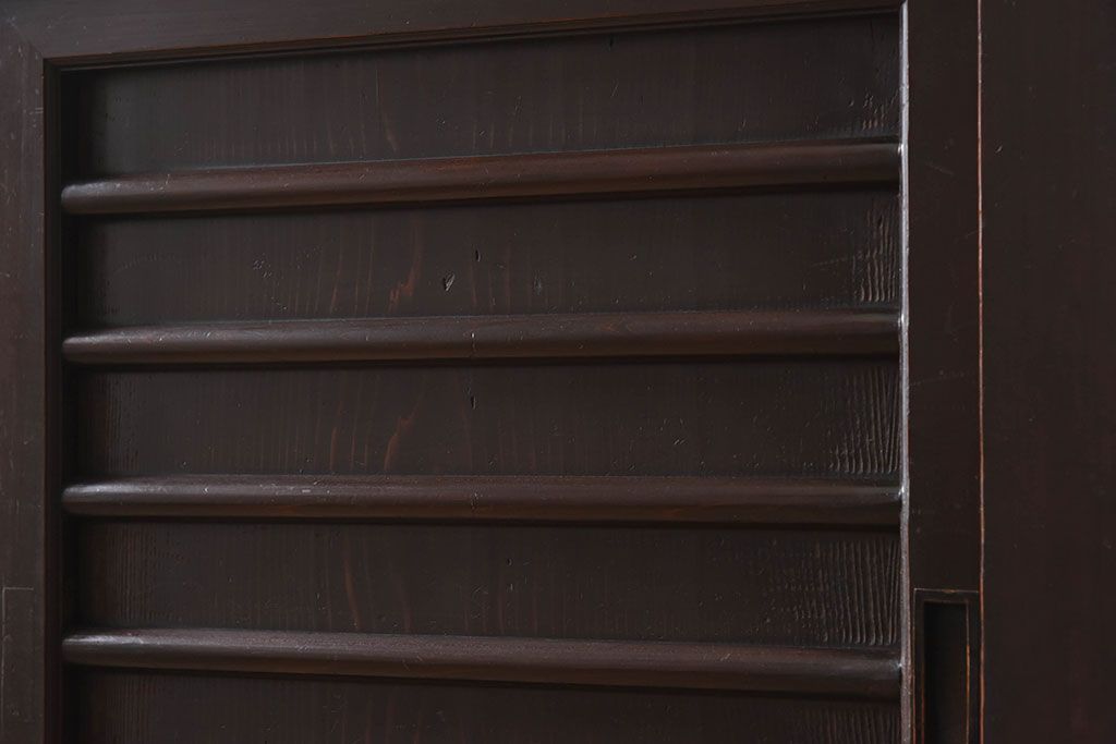 アンティーク家具　古民具・骨董　三尺　明治大正期　重厚な鉄脚付き!水屋箪笥サイドボード(1)