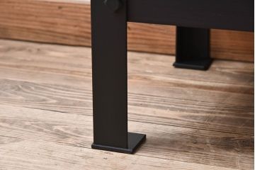 アンティーク家具　古民具・骨董　三尺　明治大正期　重厚な鉄脚付き!水屋箪笥サイドボード(1)