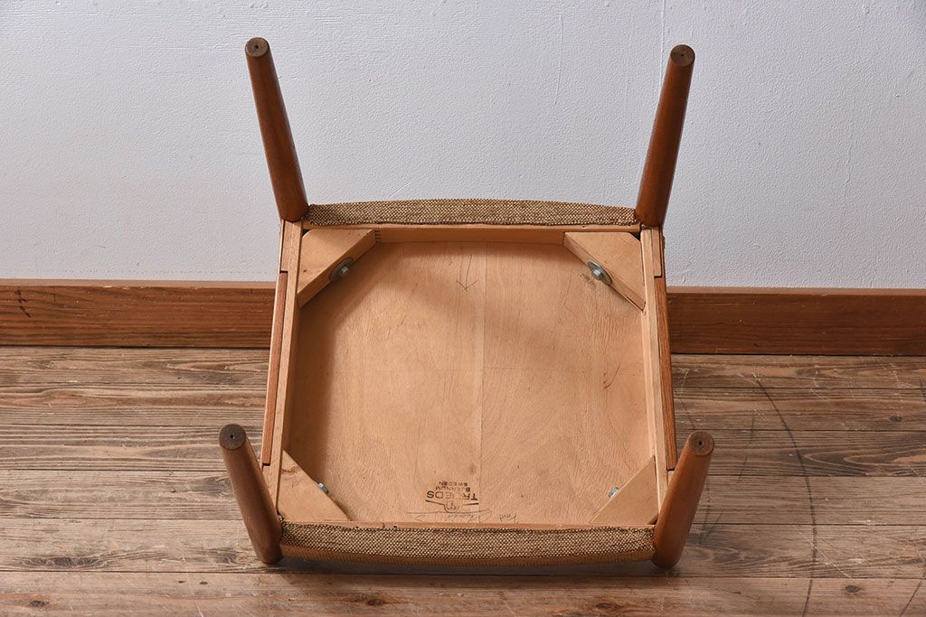 北欧家具　ビンテージ　スウェーデンTROEDS製　チーク材のチェア(ダイニングチェア)(2)