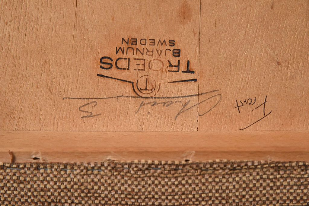 北欧家具　ビンテージ　スウェーデンTROEDS製　チーク材のチェア(ダイニングチェア)(2)