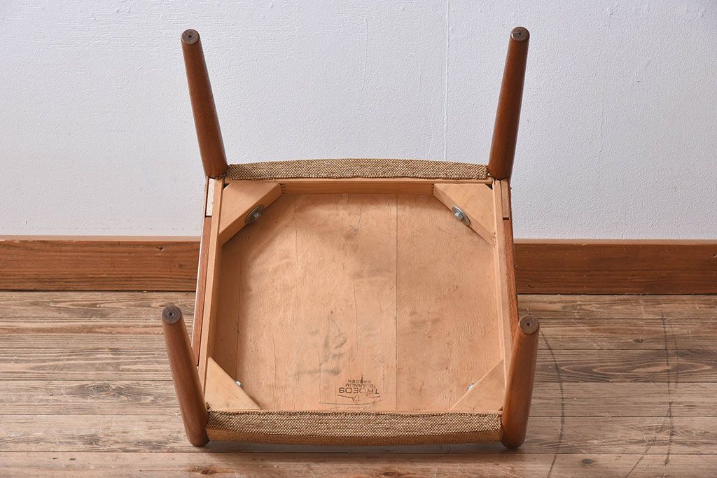 北欧家具　ビンテージ　スウェーデンTROEDS製　チーク材のチェア(ダイニングチェア)(3)