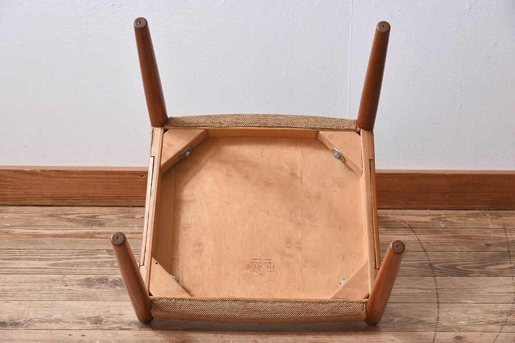 ヴィンテージ家具　北欧ビンテージ　スウェーデンTROEDS製　チーク材のチェア(ダイニングチェア)(2)