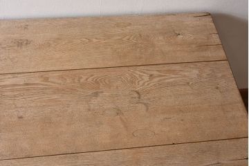 アンティーク家具　極厚天板　ナラ材製　木味　大きなアンティーク作業台(ダイニングテーブル)