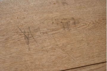 アンティーク家具　極厚天板　ナラ材製　木味　大きなアンティーク作業台(ダイニングテーブル)